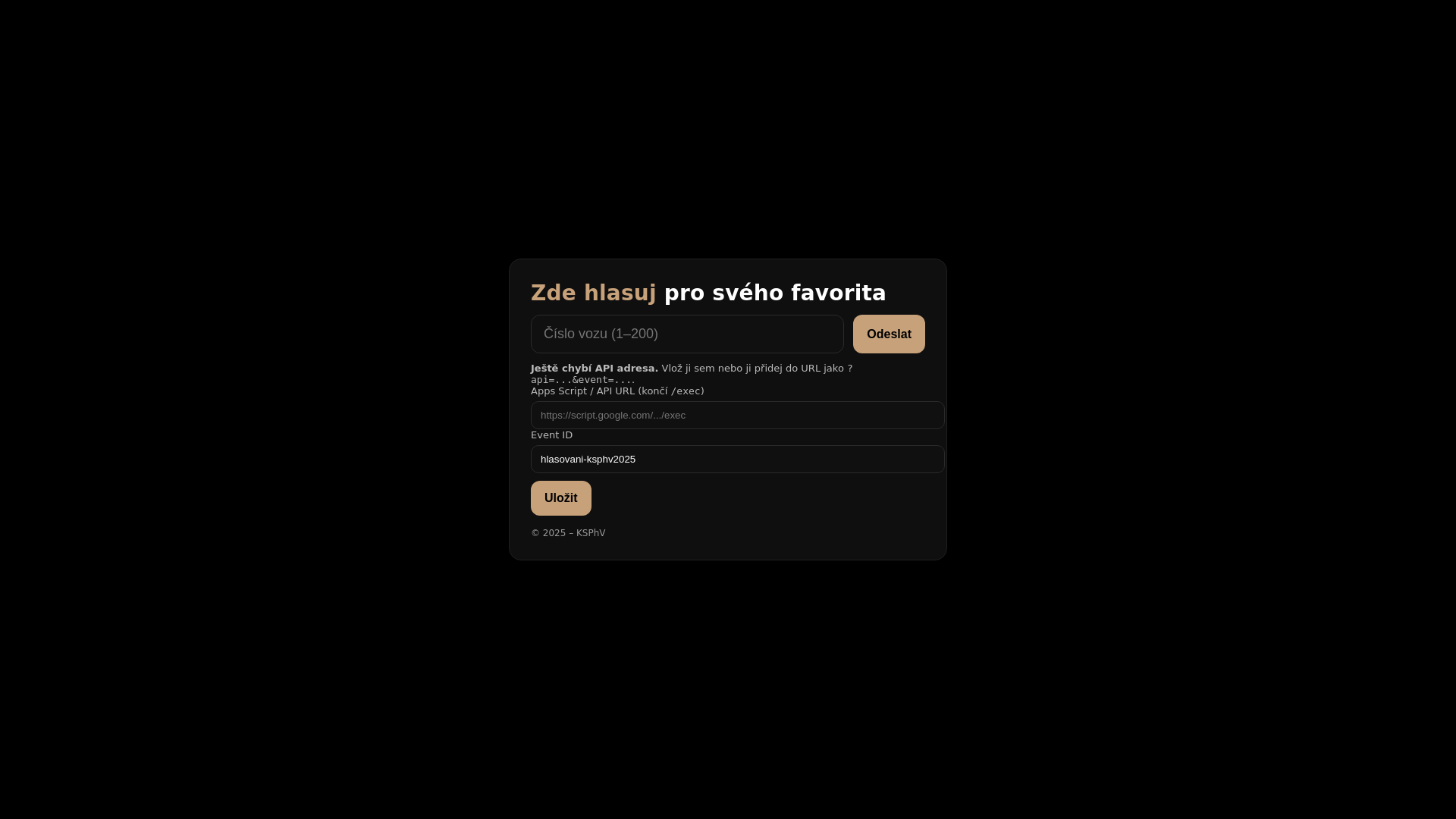website screenshot of https://hlasovaniksphv2025.pages.dev/