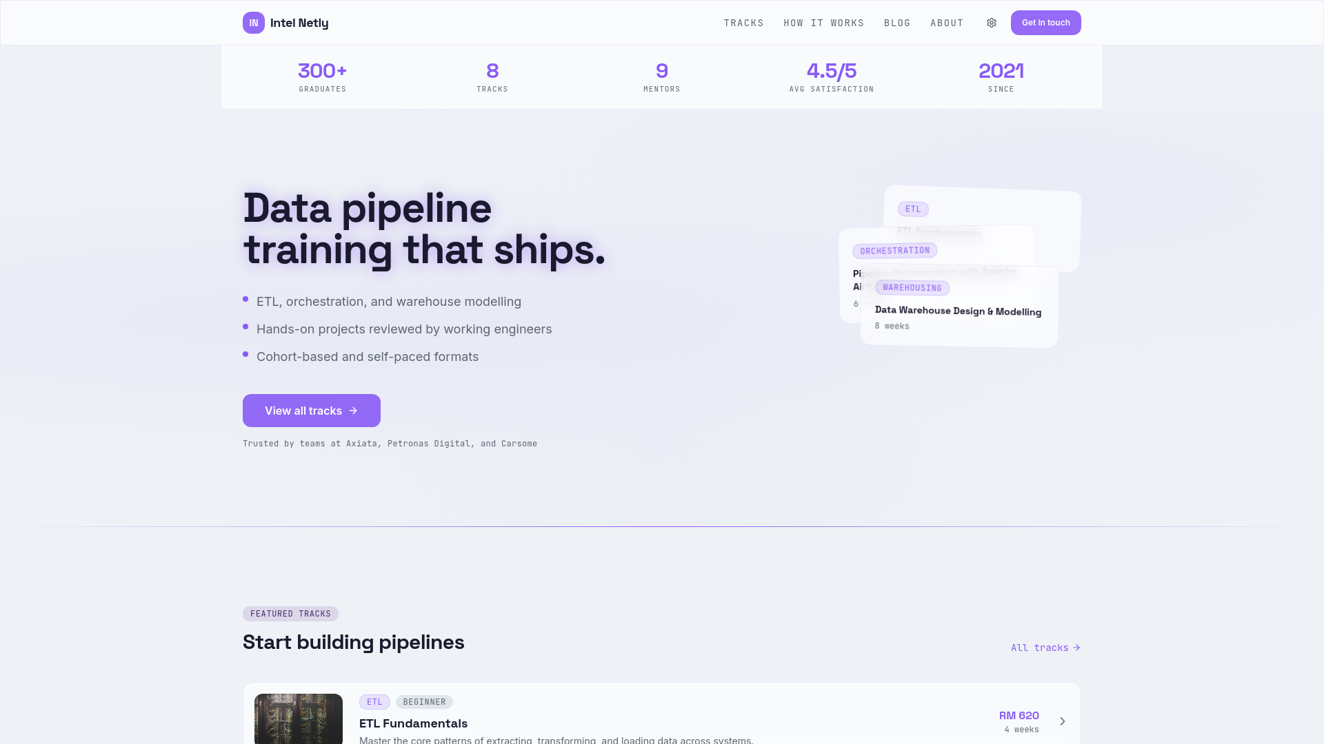 website screenshot of https://intel-netly.digital/