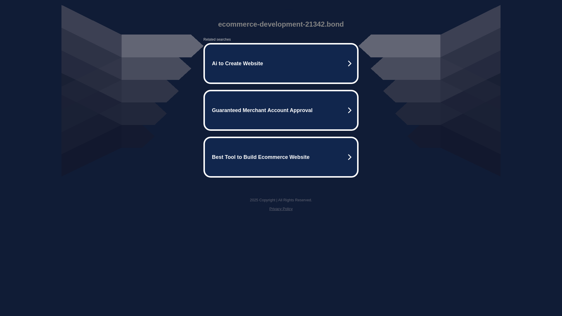 website screenshot of https://ecommerce-development-21342.bond/