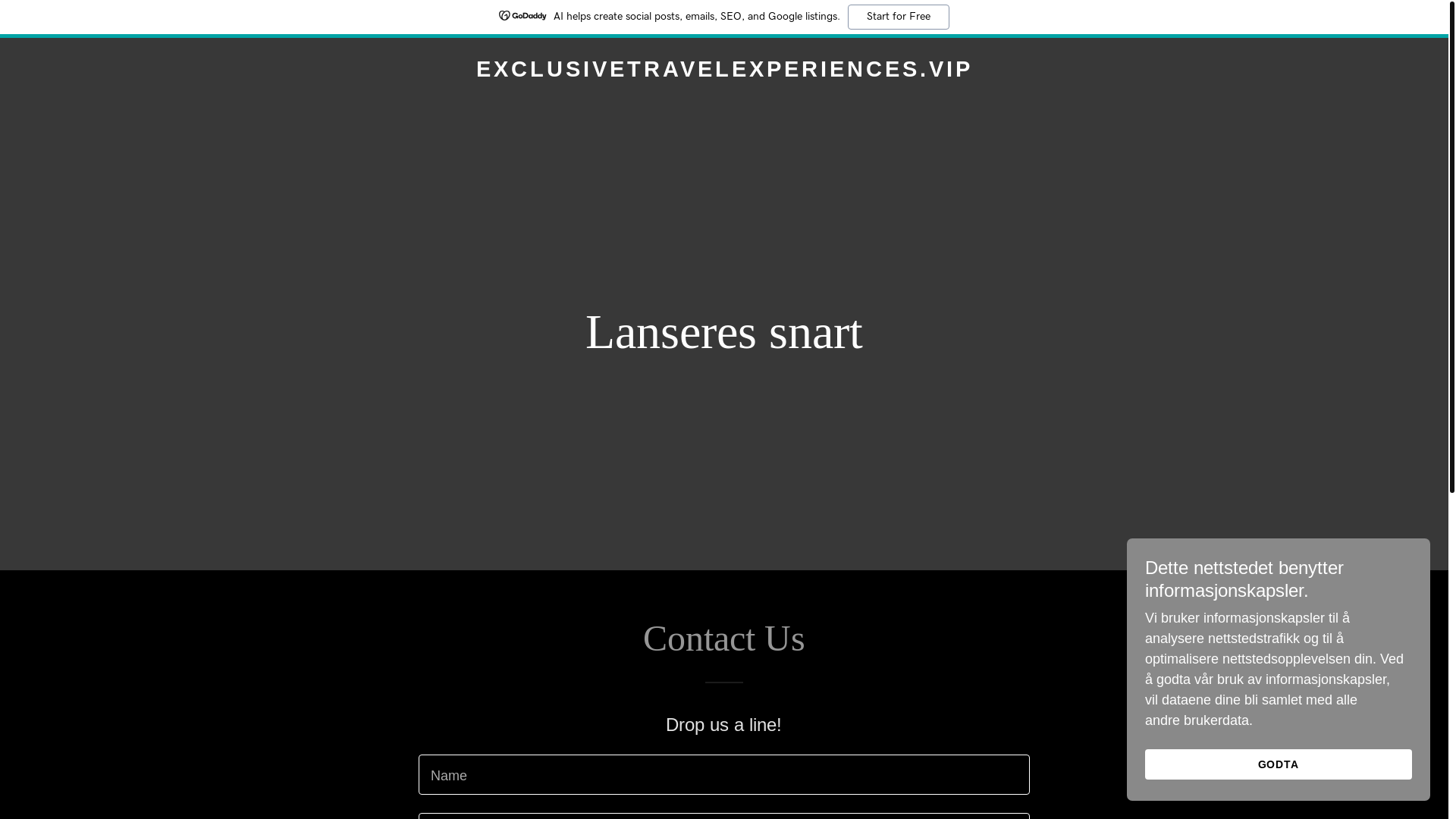 website screenshot of https://exclusivetravelexperiences.vip/