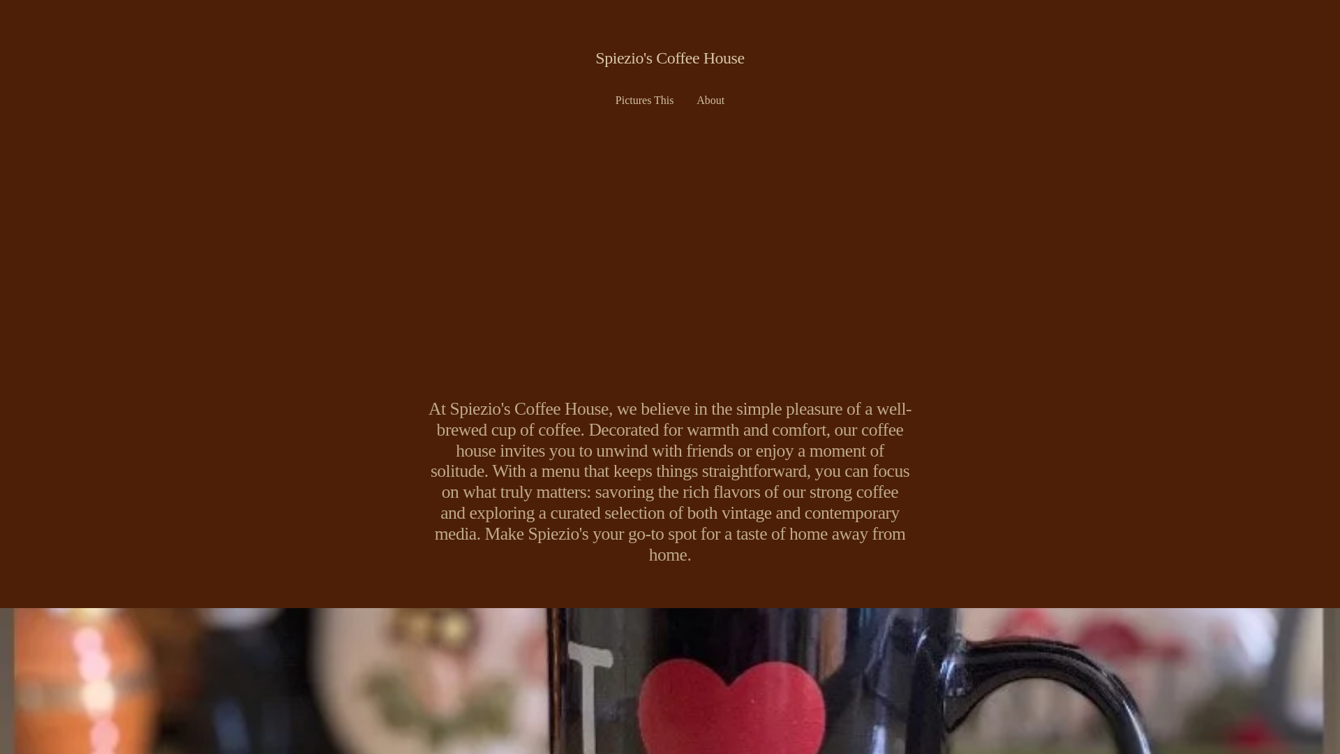 website screenshot of https://spiezioscoffeeshouse.com
