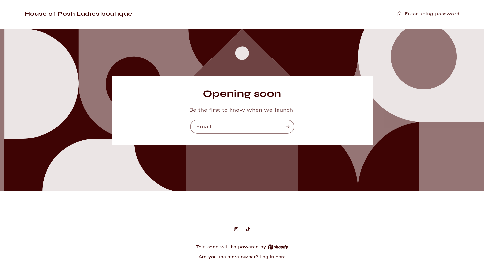 website screenshot of https://houseofposhladiesboutique.com/