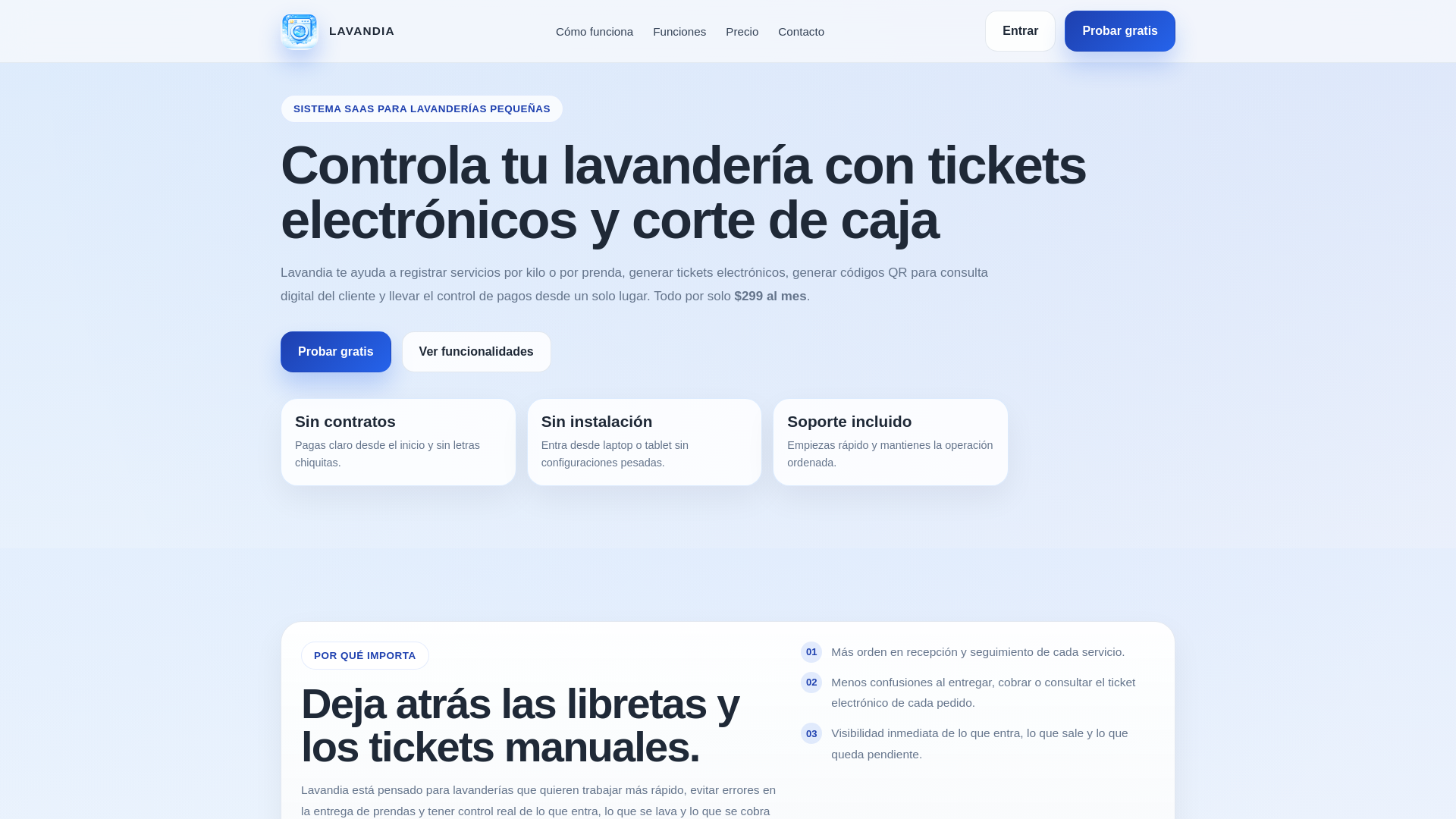 website screenshot of https://lavandia.mx/