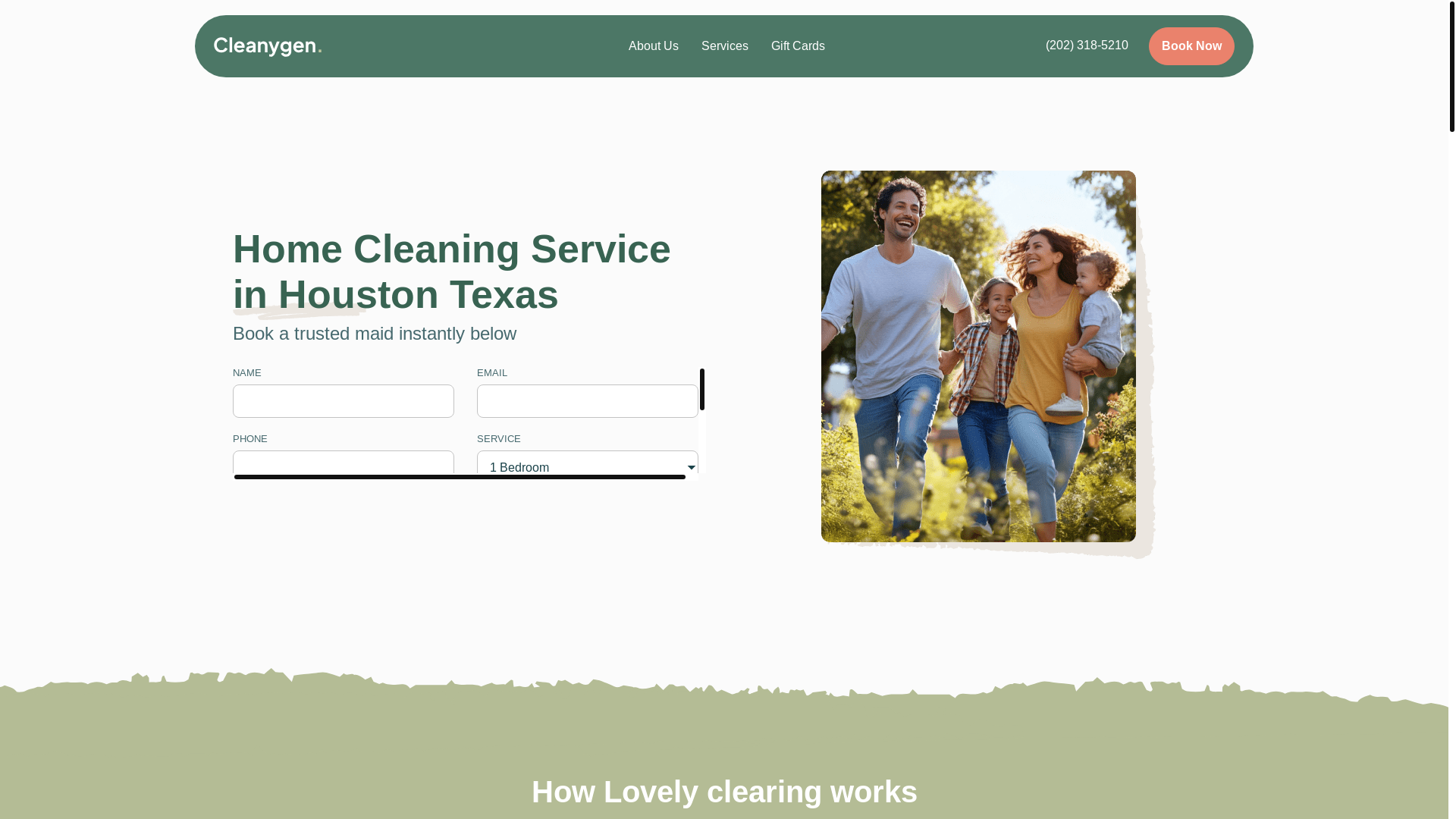 website screenshot of https://lovelyclearing.com/
