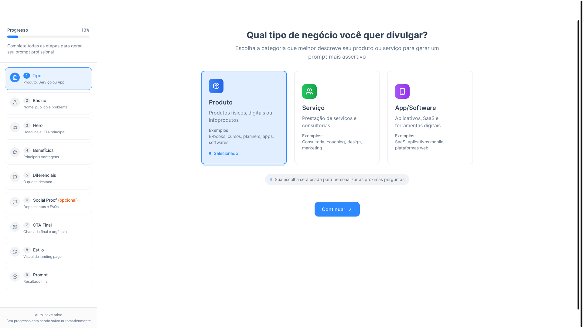 website screenshot of https://gerador-site.pages.dev/