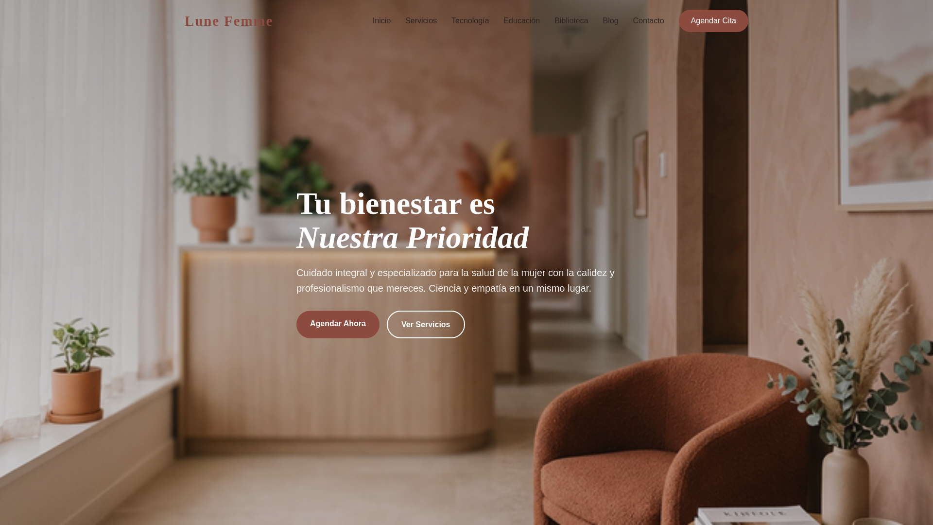 website screenshot of https://lune-femme.com.mx/