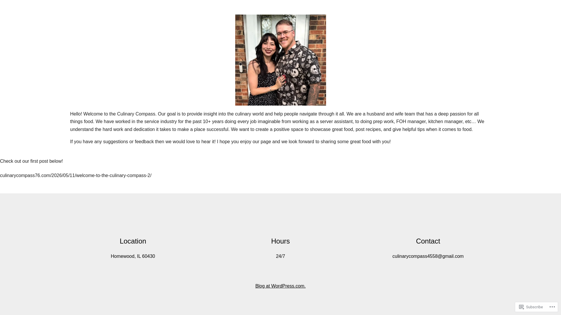 website screenshot of https://culinarycompass76.com/