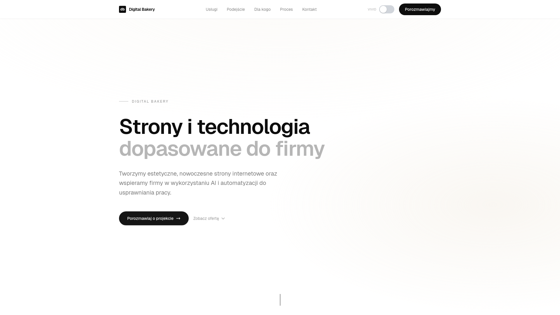 website screenshot of https://digital-bakery.pl/
