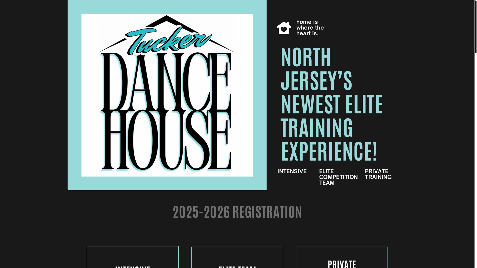 website screenshot of https://tuckerdancehouse.com/
