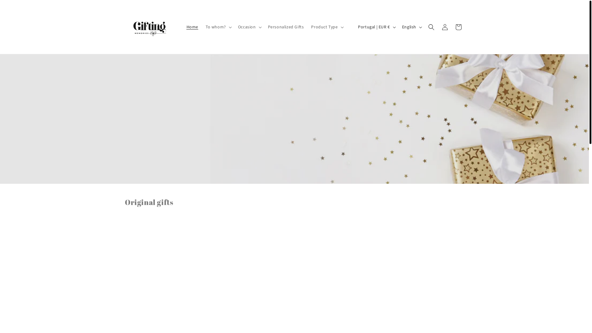 website screenshot of https://gifting-memories.com/