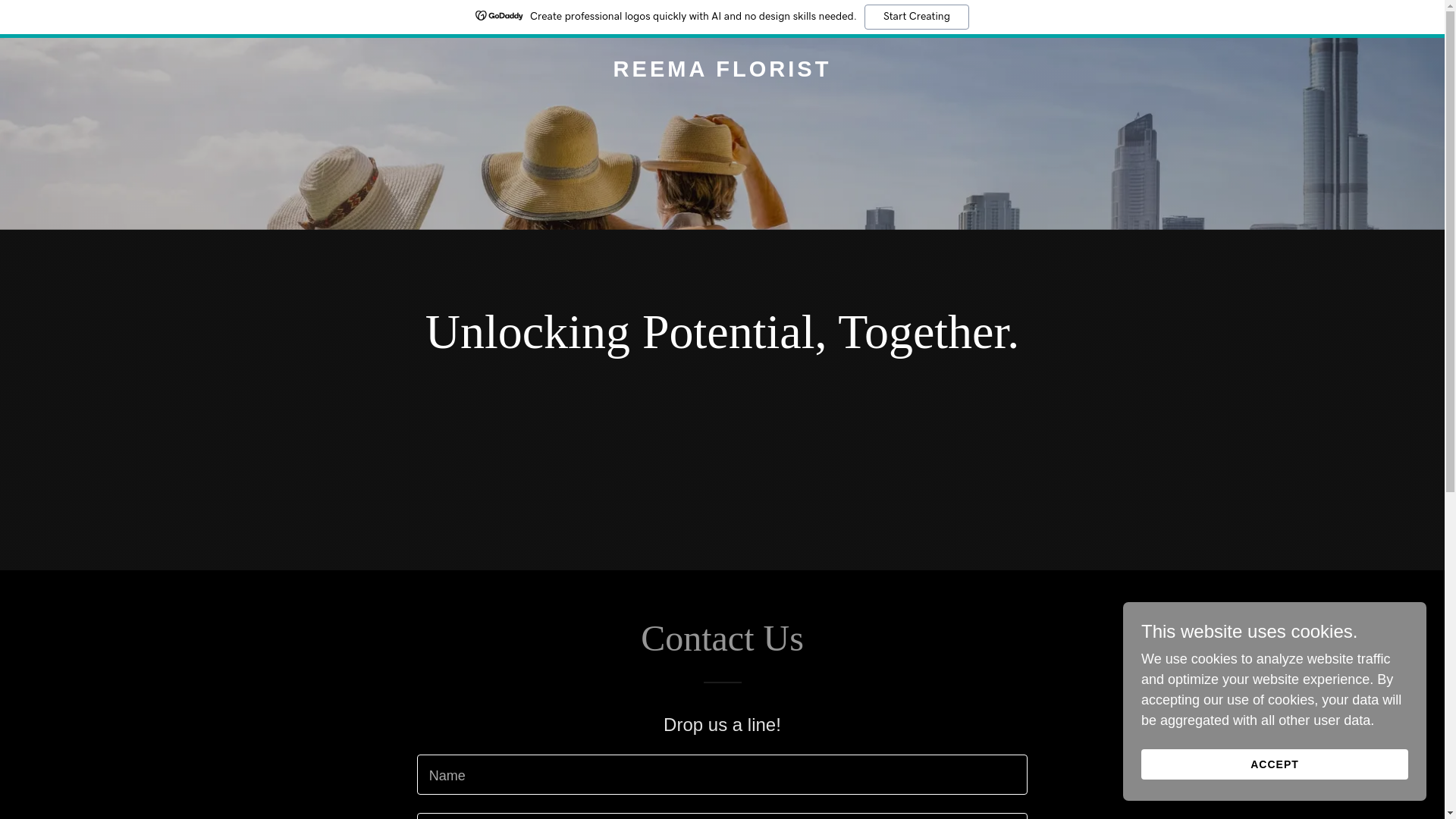 website screenshot of https://reemaflorist.com/