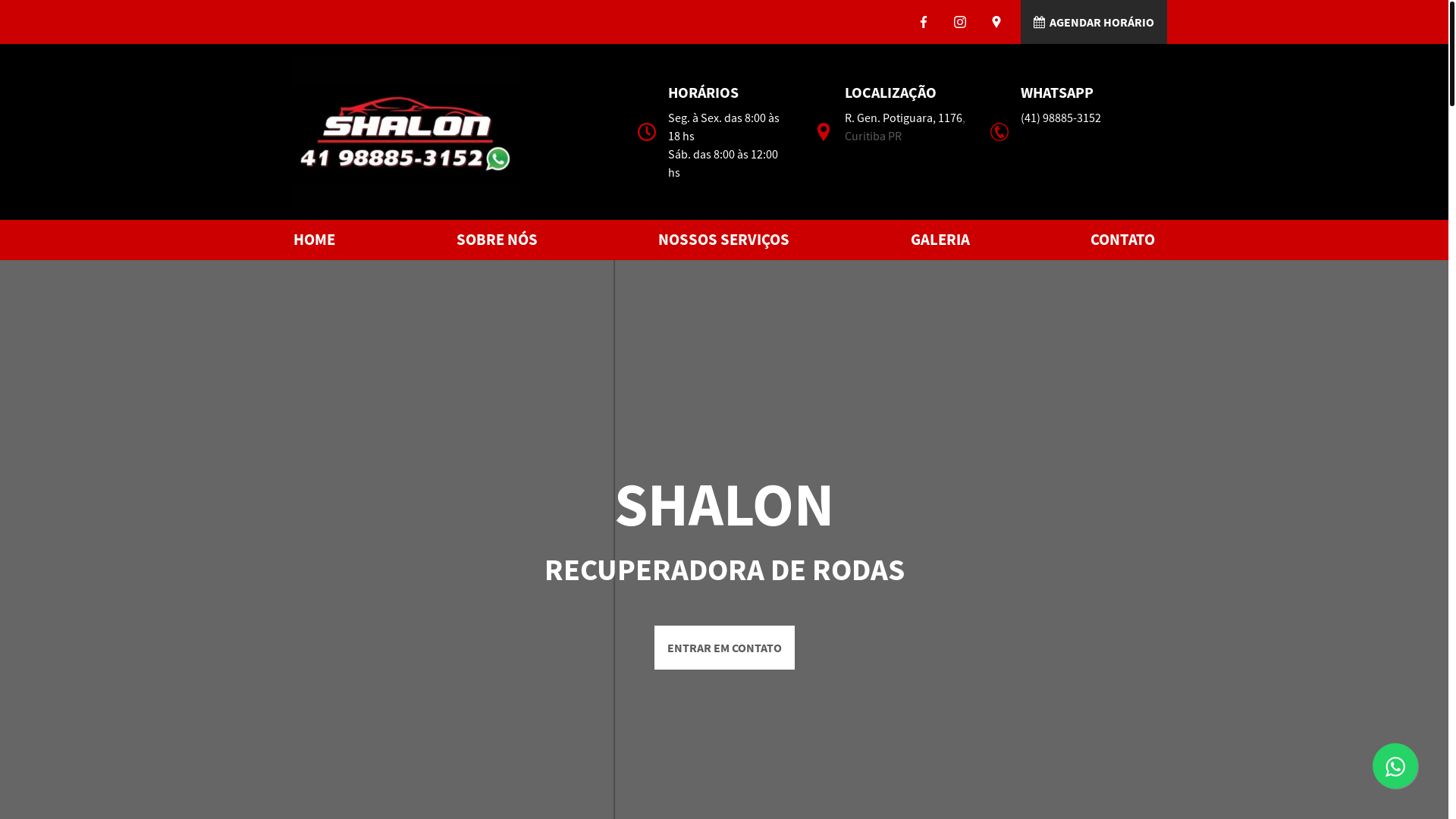 website screenshot of https://shalonrecuperadoraderodas.com.br/