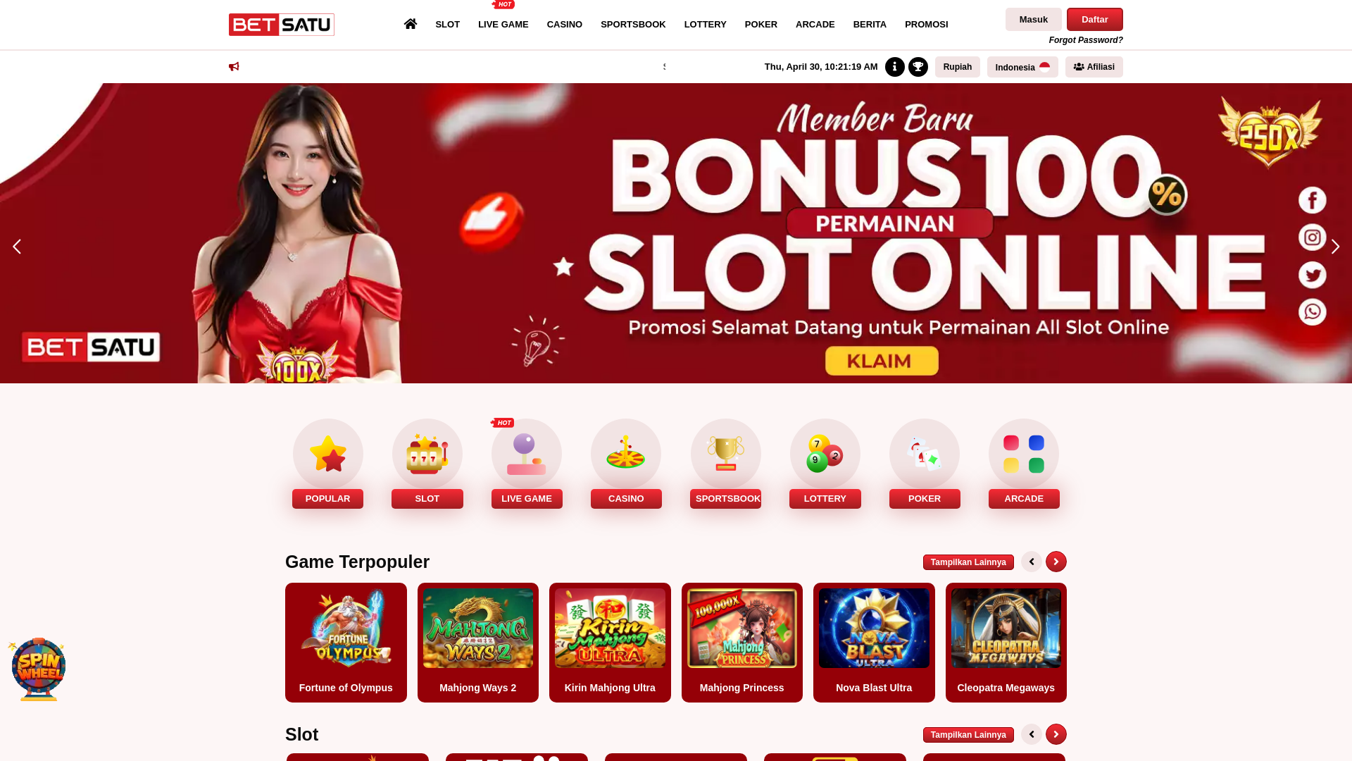 website screenshot of https://betsatu.zone/