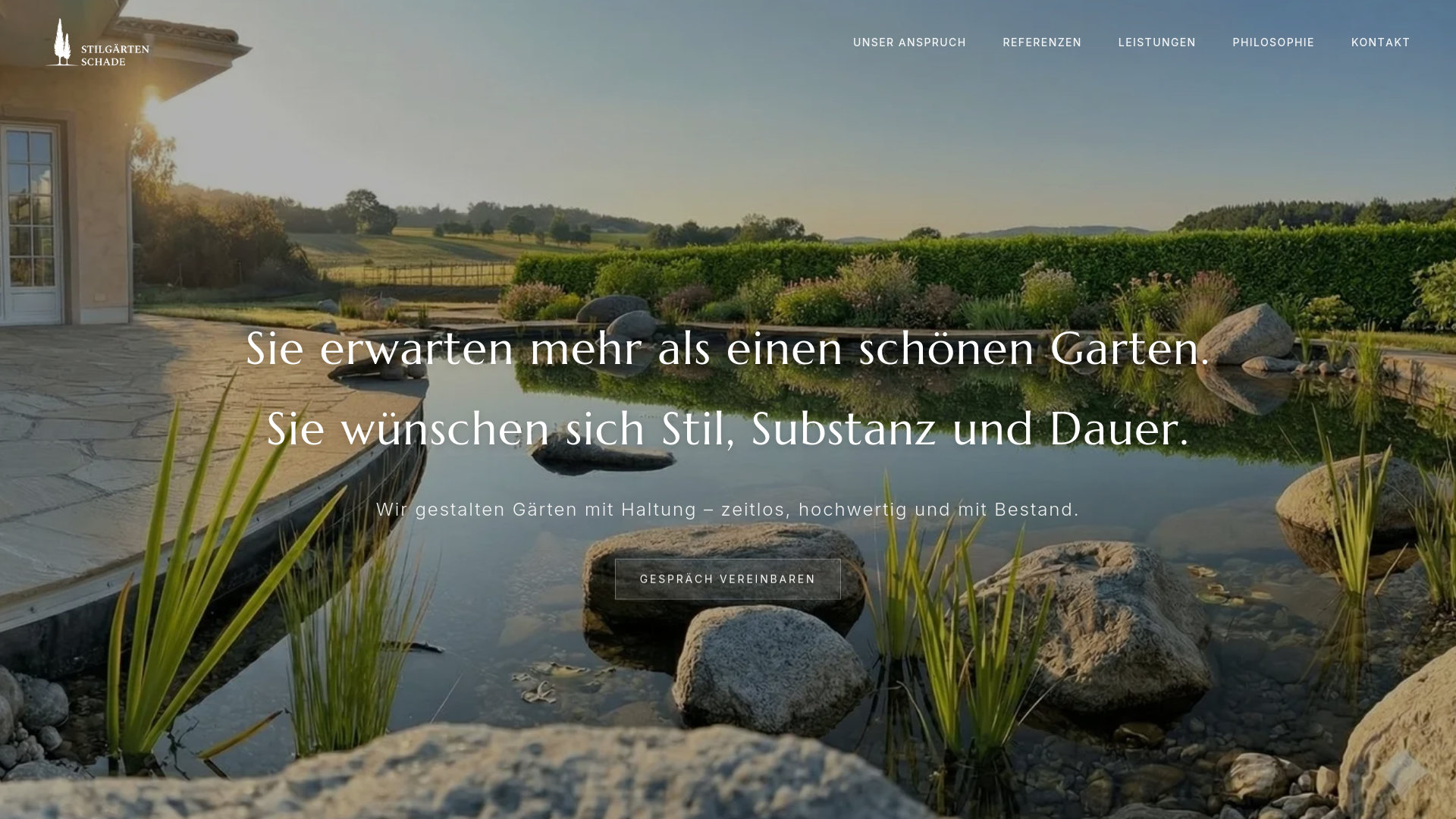 website screenshot of https://xn--stilgrten-schade-znb.de