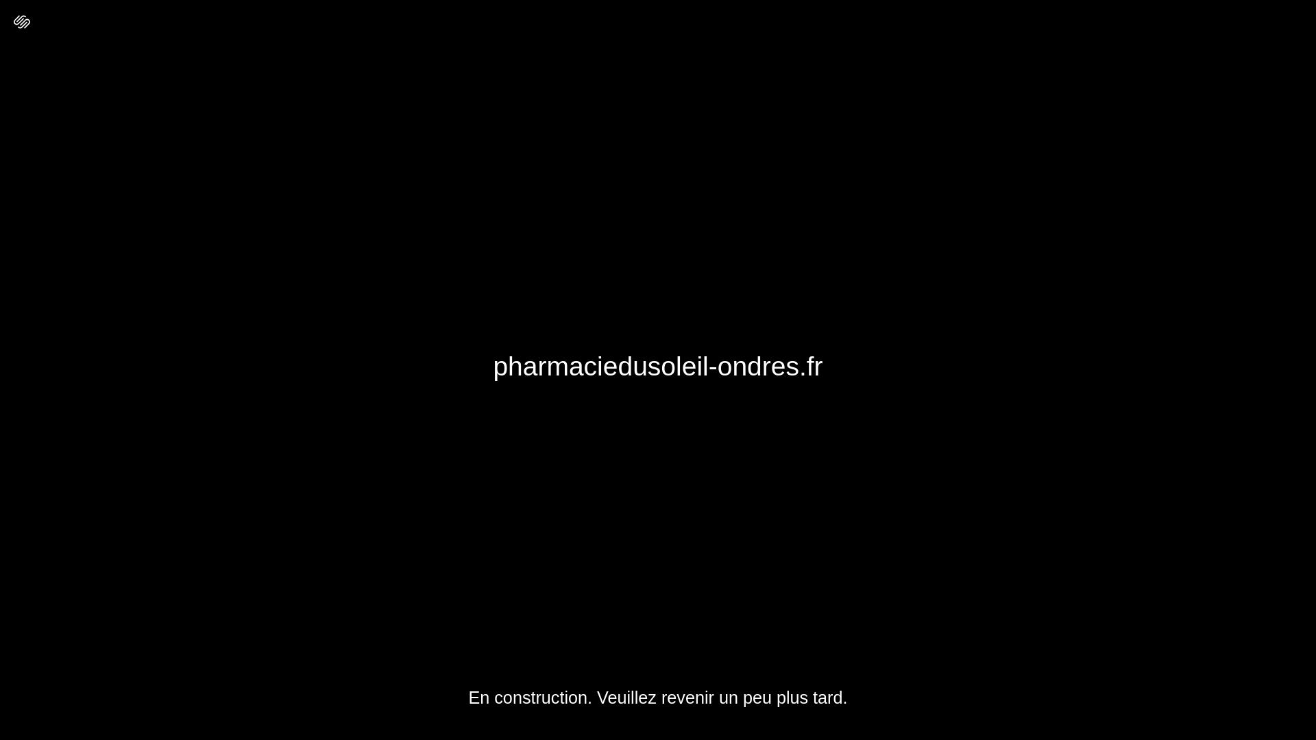 website screenshot of https://pharmaciedusoleil-ondres.fr/