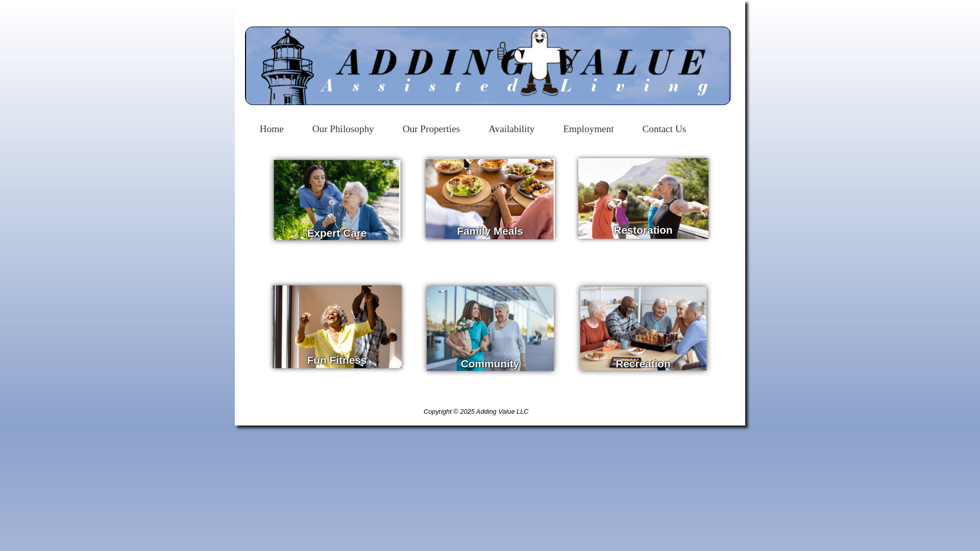 website screenshot of https://addingvalue-llc.com/