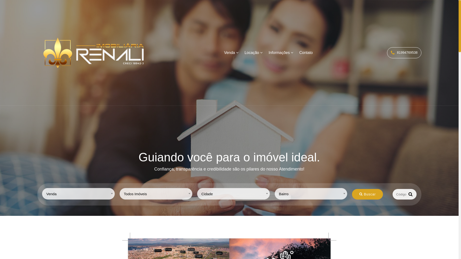 website screenshot of https://imobiliariarenali.com.br/