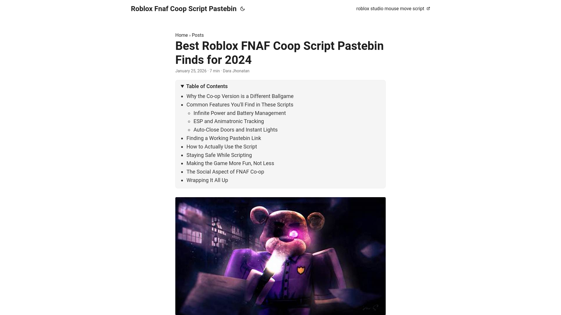 website screenshot of https://roblox-fnaf-coop-script-pastebin.pages.dev/
