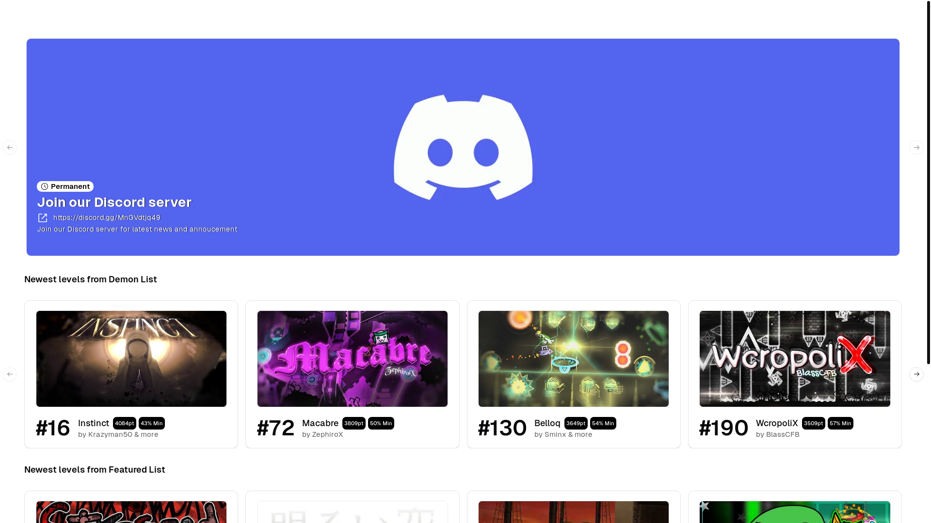 website screenshot of https://demonlistvn-v3.pages.dev/