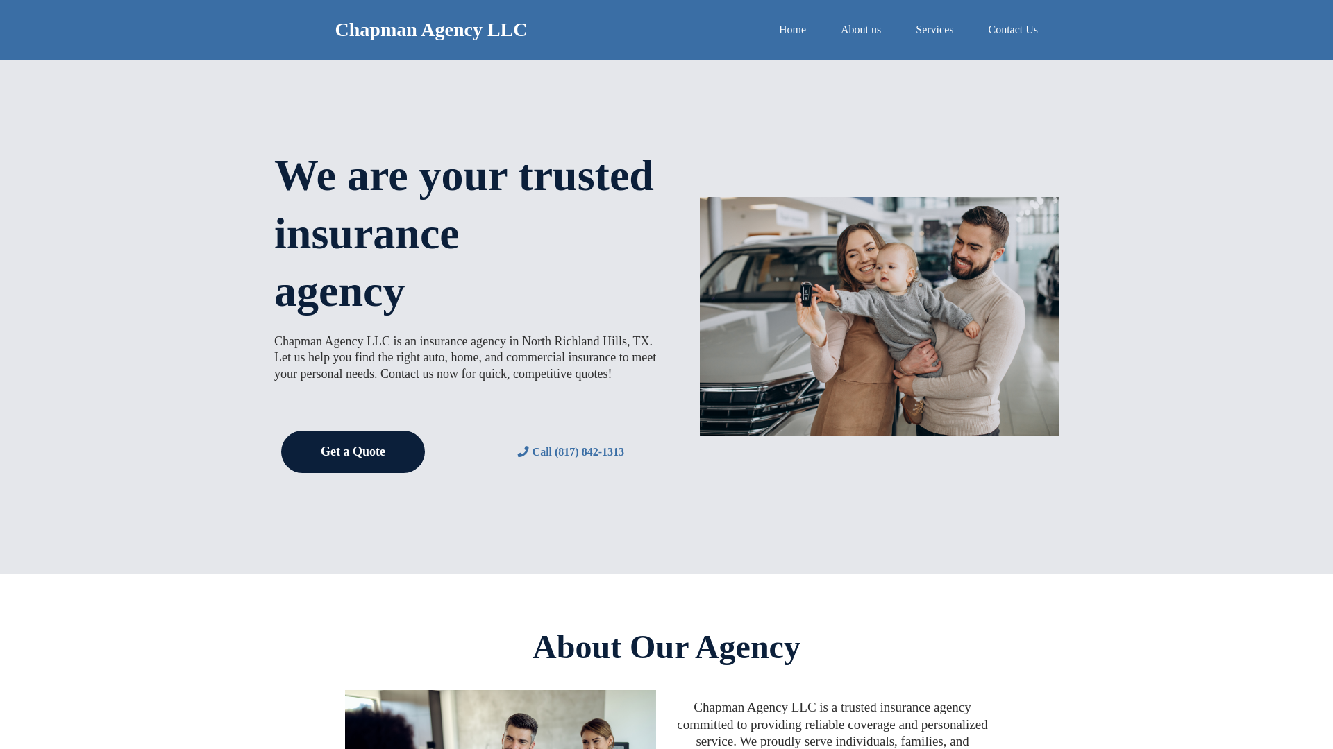 website screenshot of https://chapmanagency.net/