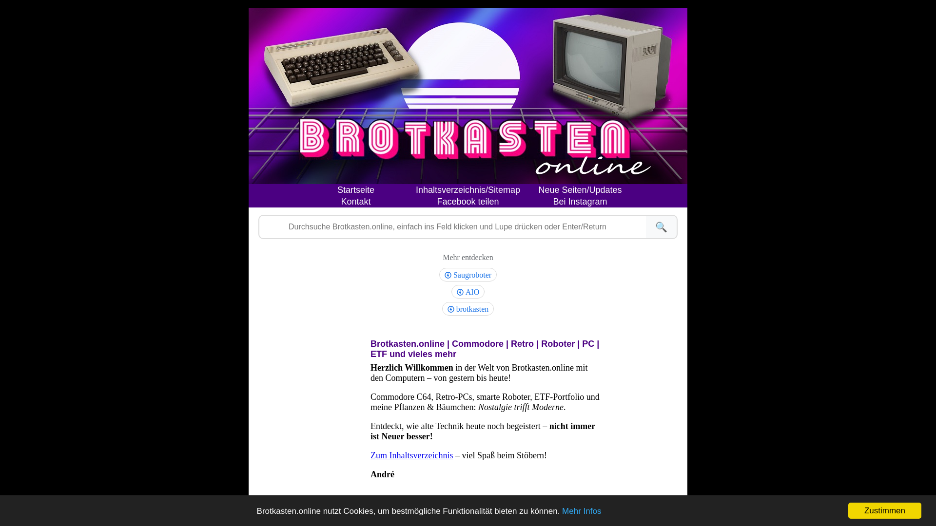 website screenshot of https://brotkasten-online.de/