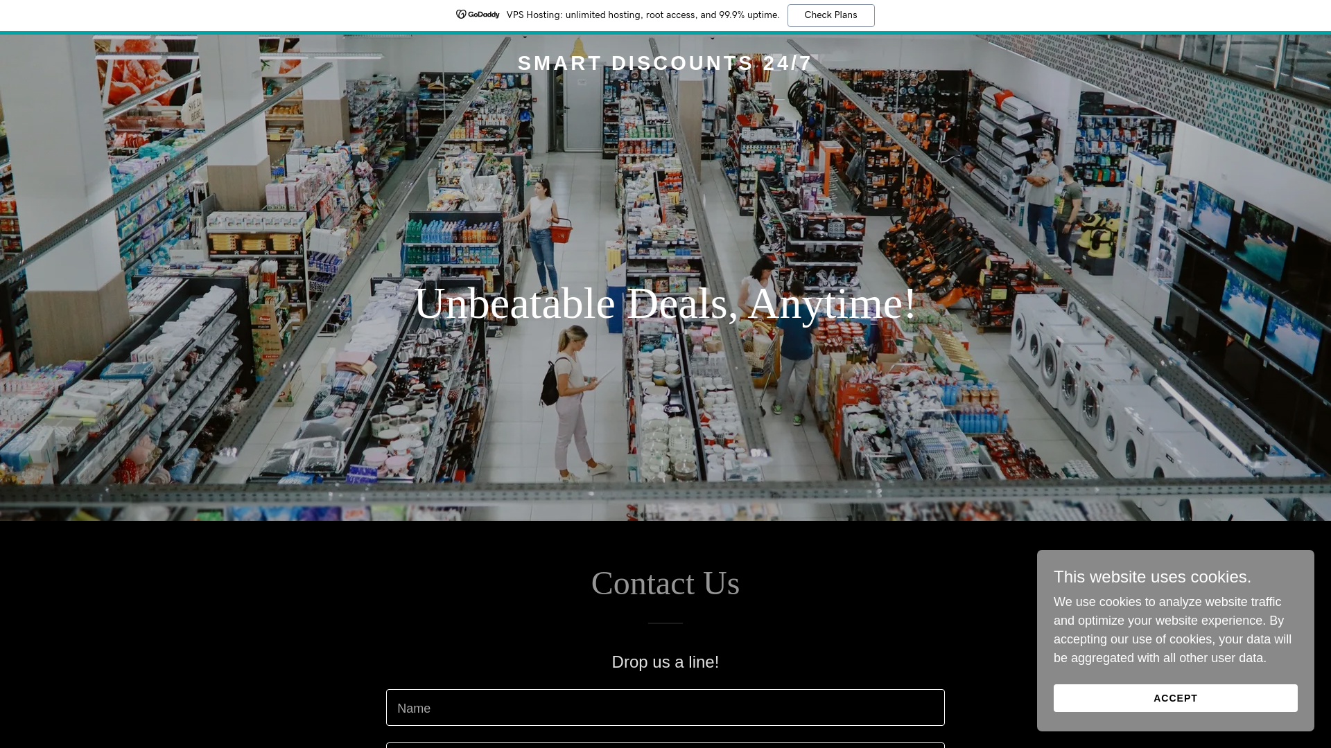website screenshot of https://smartdiscounts247.com/