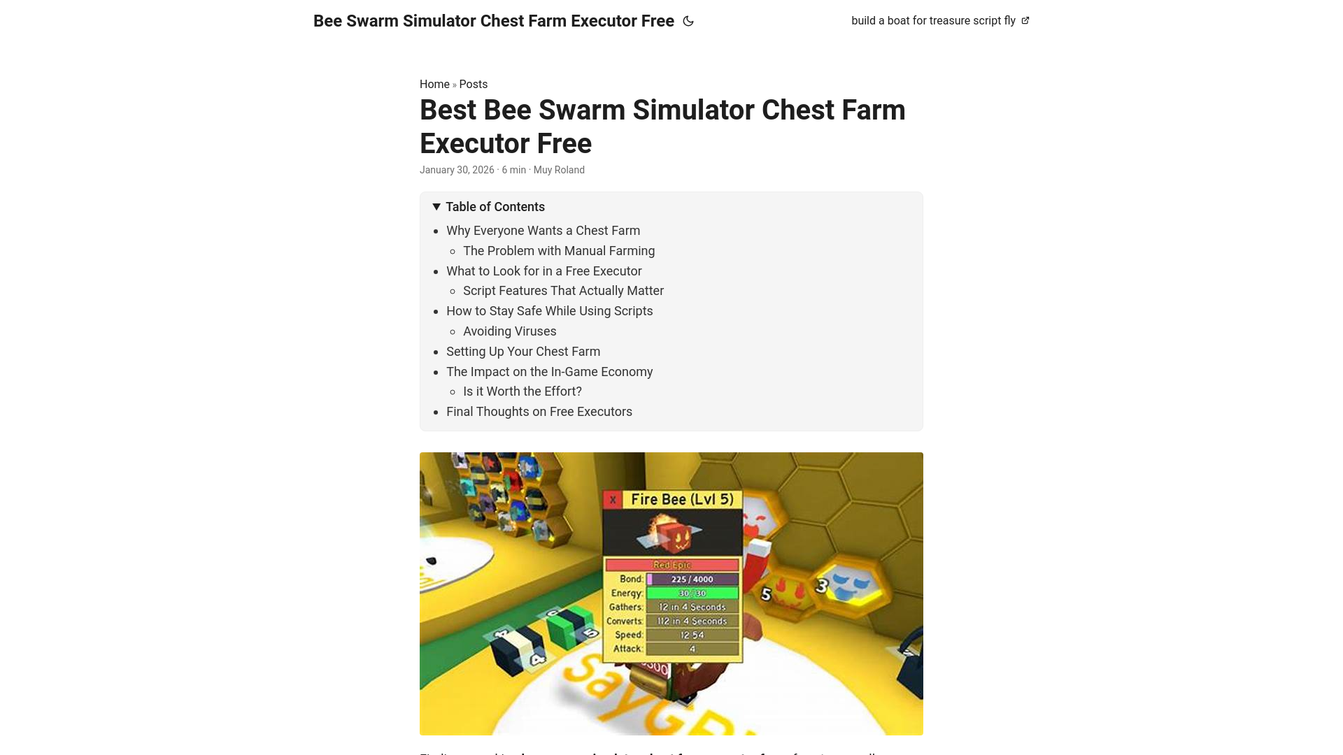 website screenshot of https://bee-swarm-simulator-chest-farm-executor-free.pages.dev/