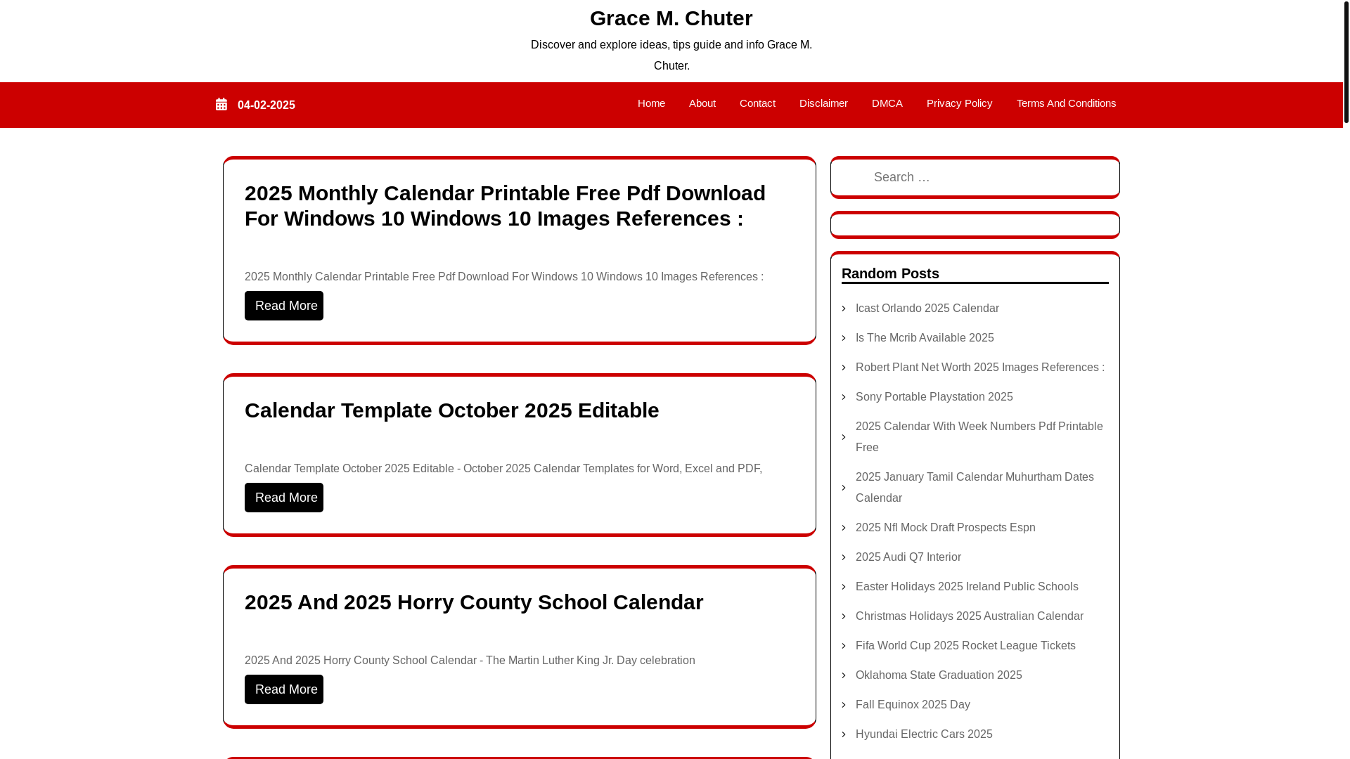 website screenshot of https://gracemchuter.pages.dev/