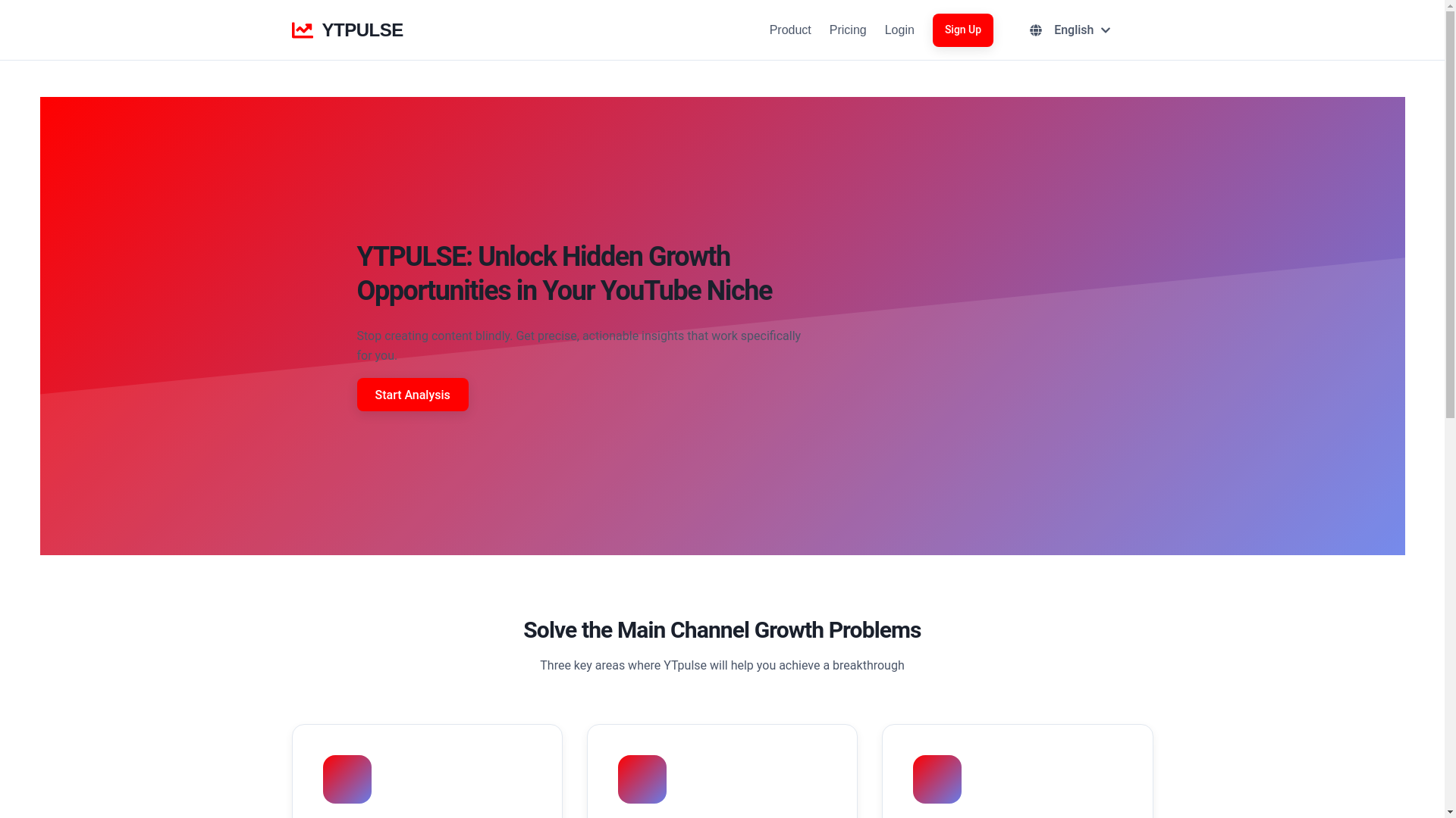 website screenshot of https://youtube-analyzer-frontend.pages.dev/