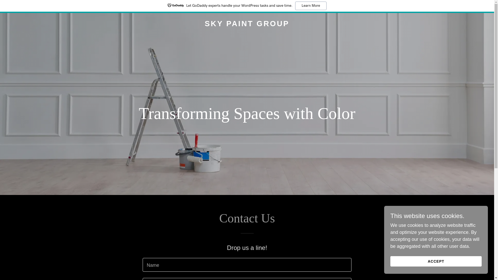 website screenshot of https://skypaintgroup.com.au/