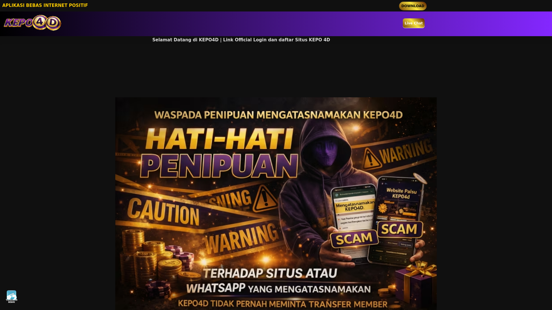 website screenshot of https://kepo4d-slot-toto-4d.pages.dev/