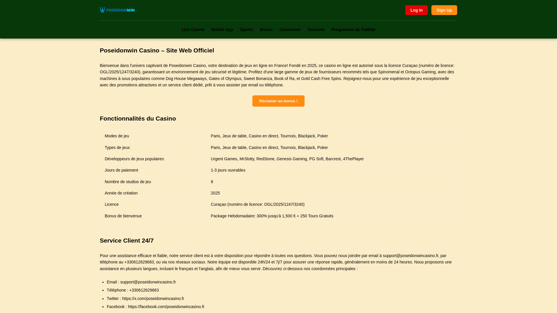 website screenshot of https://poseidonwincasino-fr.pages.dev/