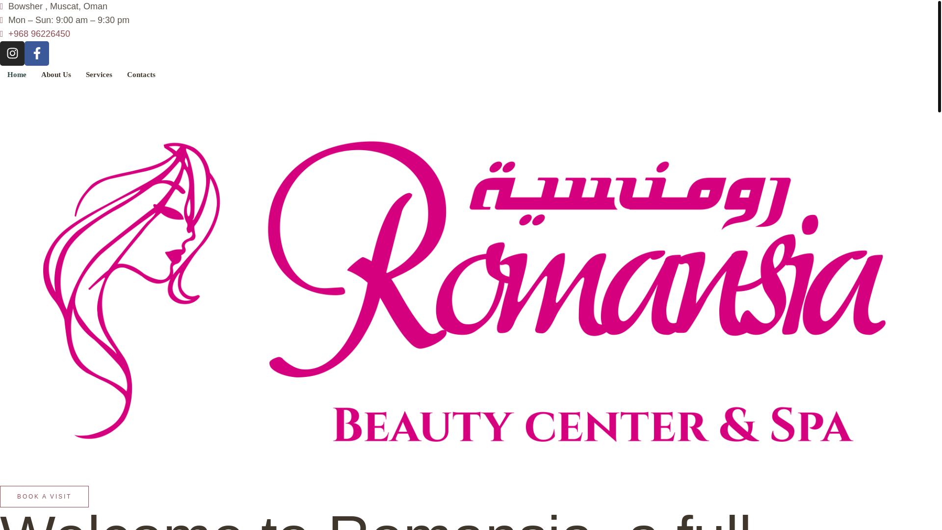 website screenshot of https://romansiabeauty.com/