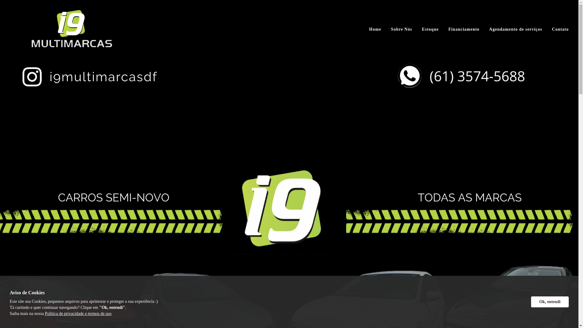 website screenshot of https://i9multimarcasdf.com.br/