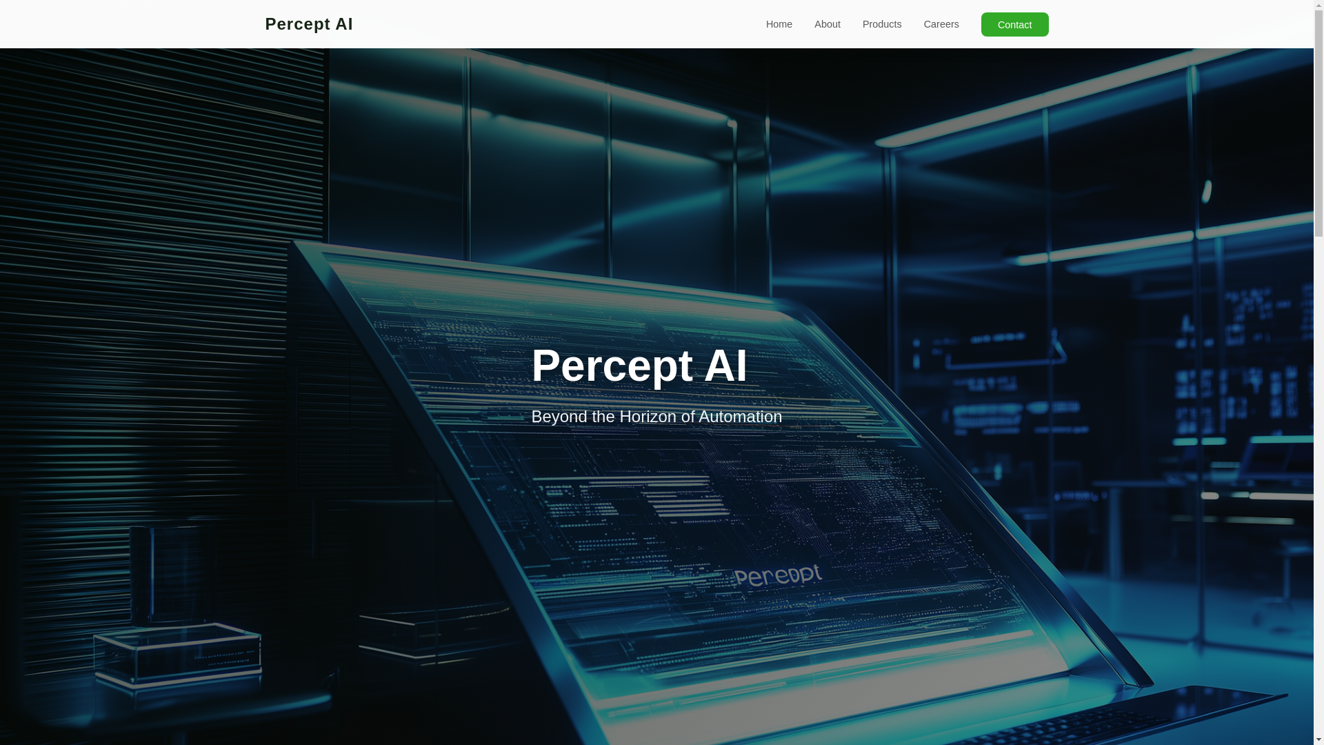 website screenshot of https://percept-ai.co.uk/
