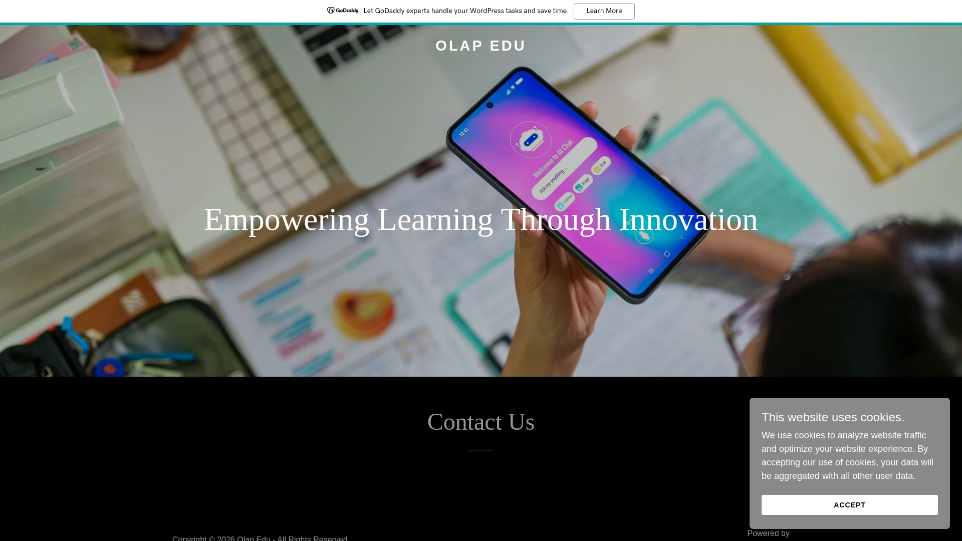 website screenshot of https://olappedu.com/