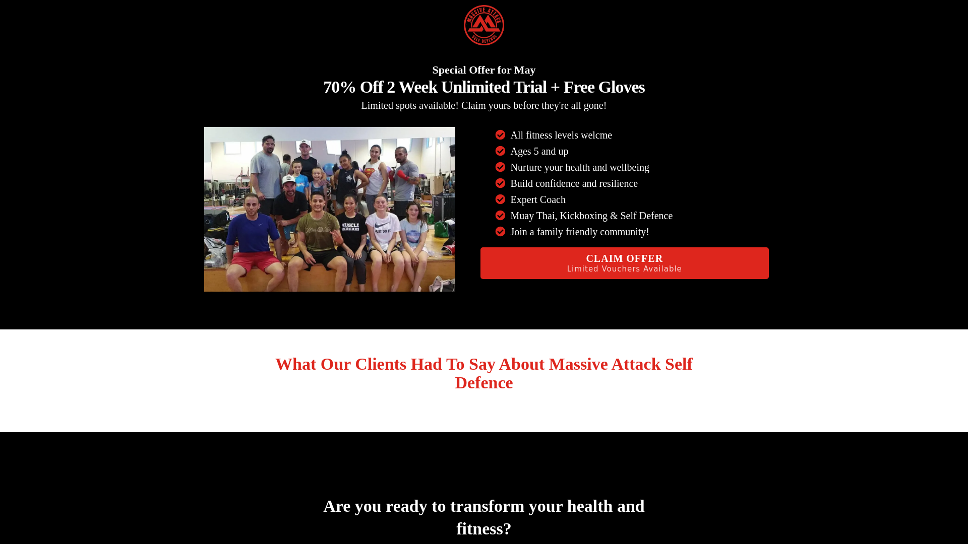 website screenshot of https://massiveattackselfdefence.com/