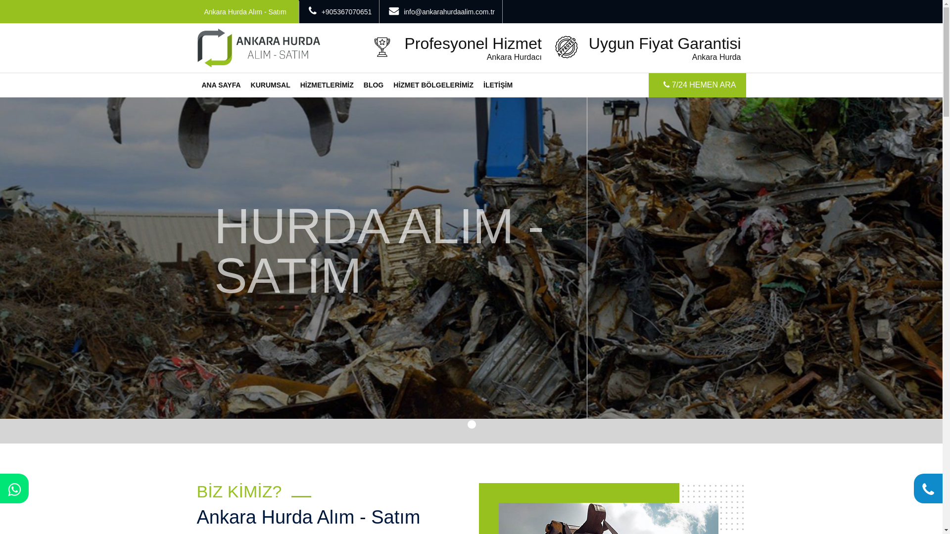 website screenshot of https://ankarahurdaticaret.com.tr/