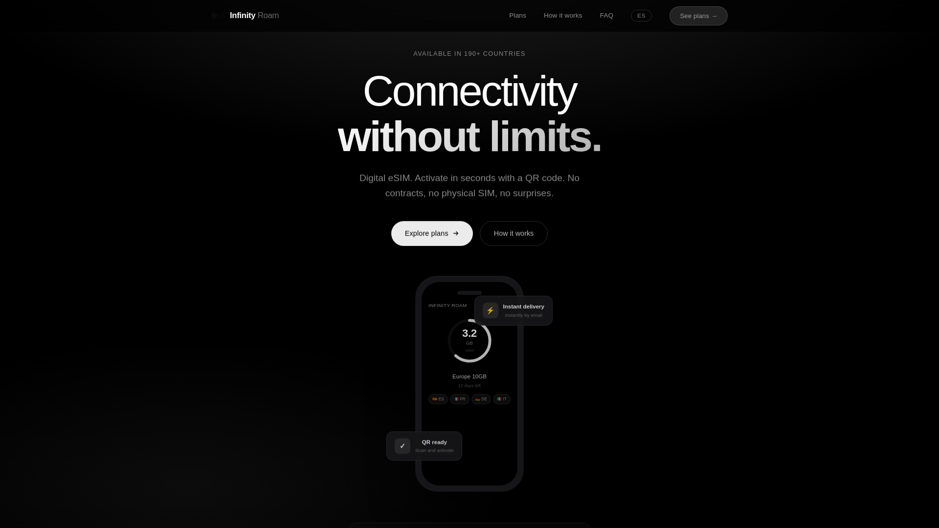 website screenshot of https://infinity-roam.pages.dev/
