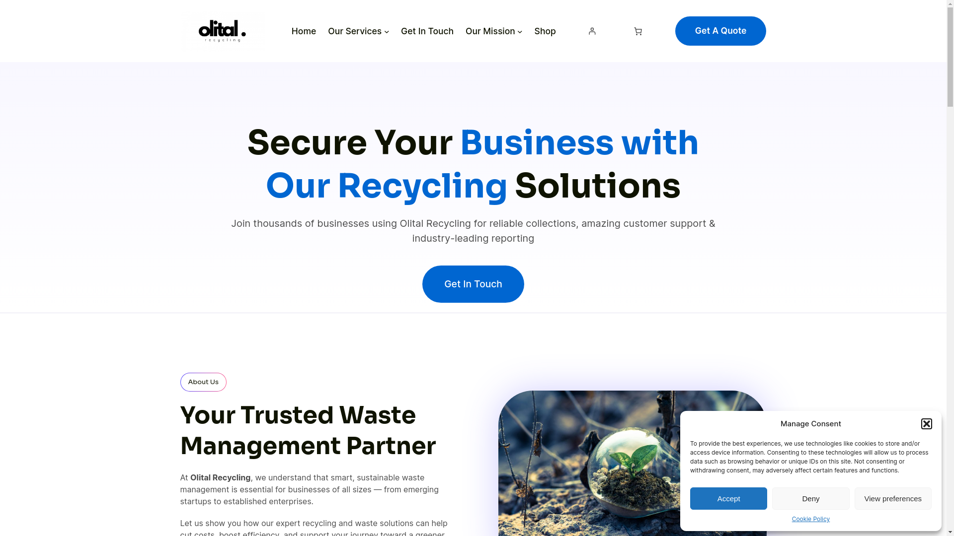 website screenshot of https://olitalclear.co.uk/