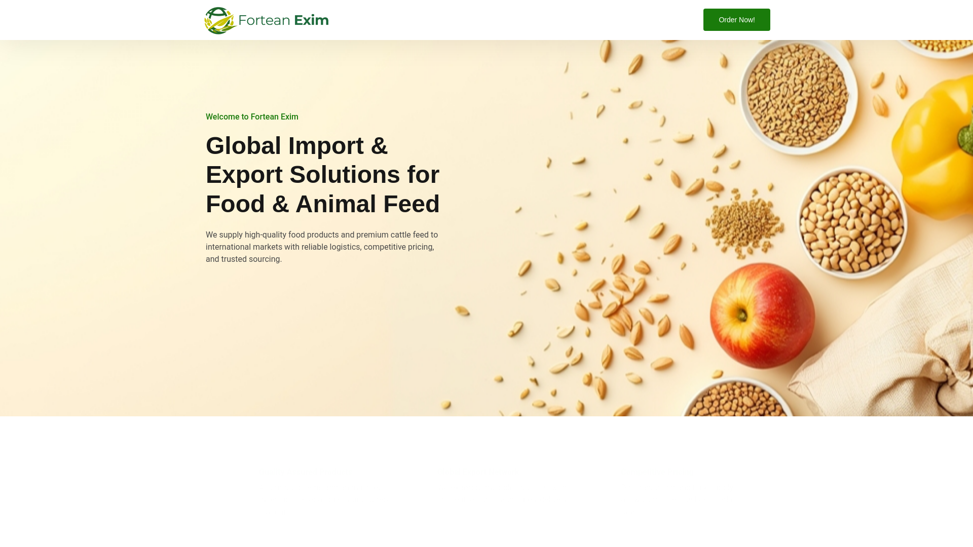 website screenshot of https://forteanexim.com/