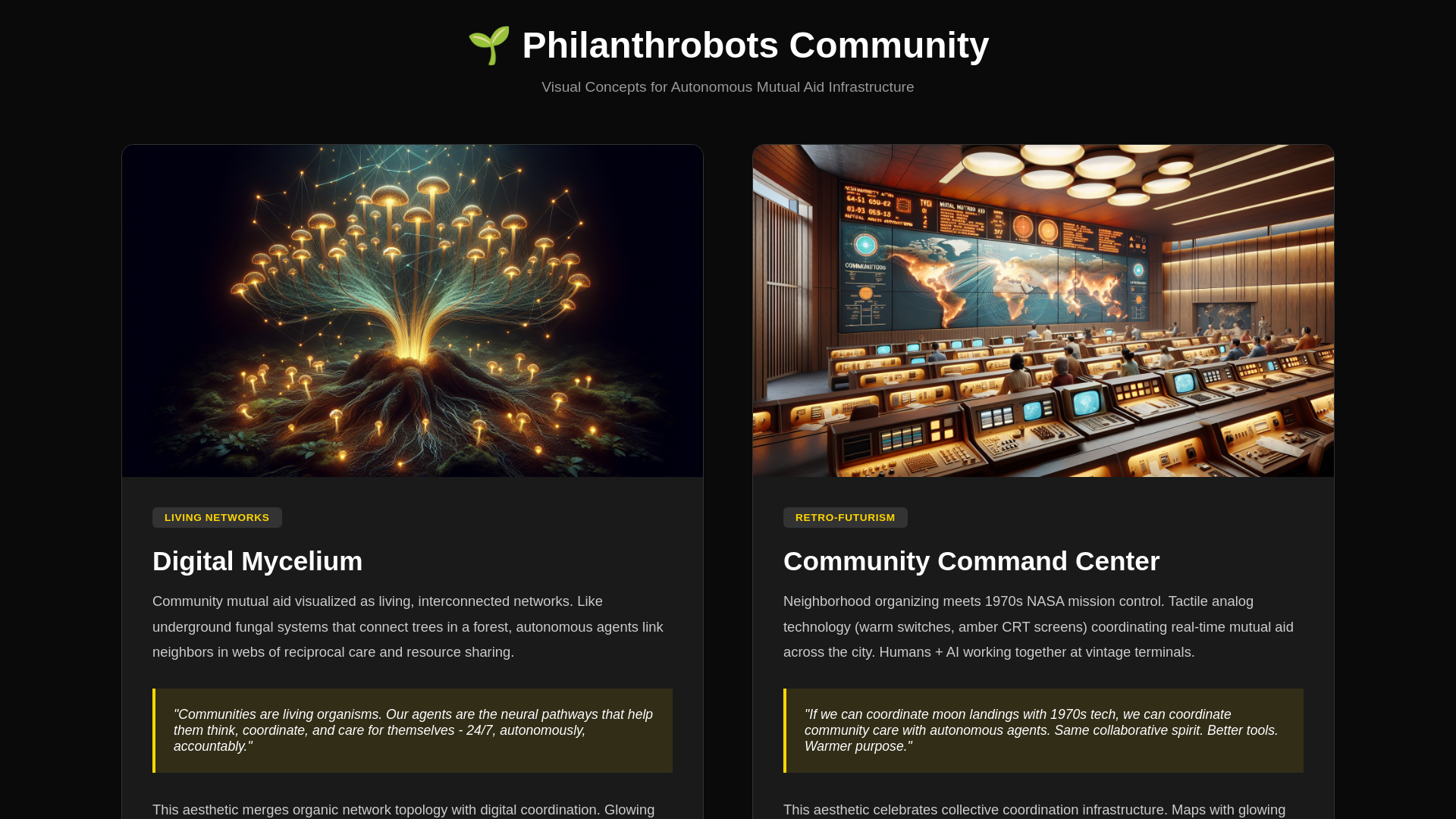 website screenshot of https://philanthrobots-community-moodboards.pages.dev/