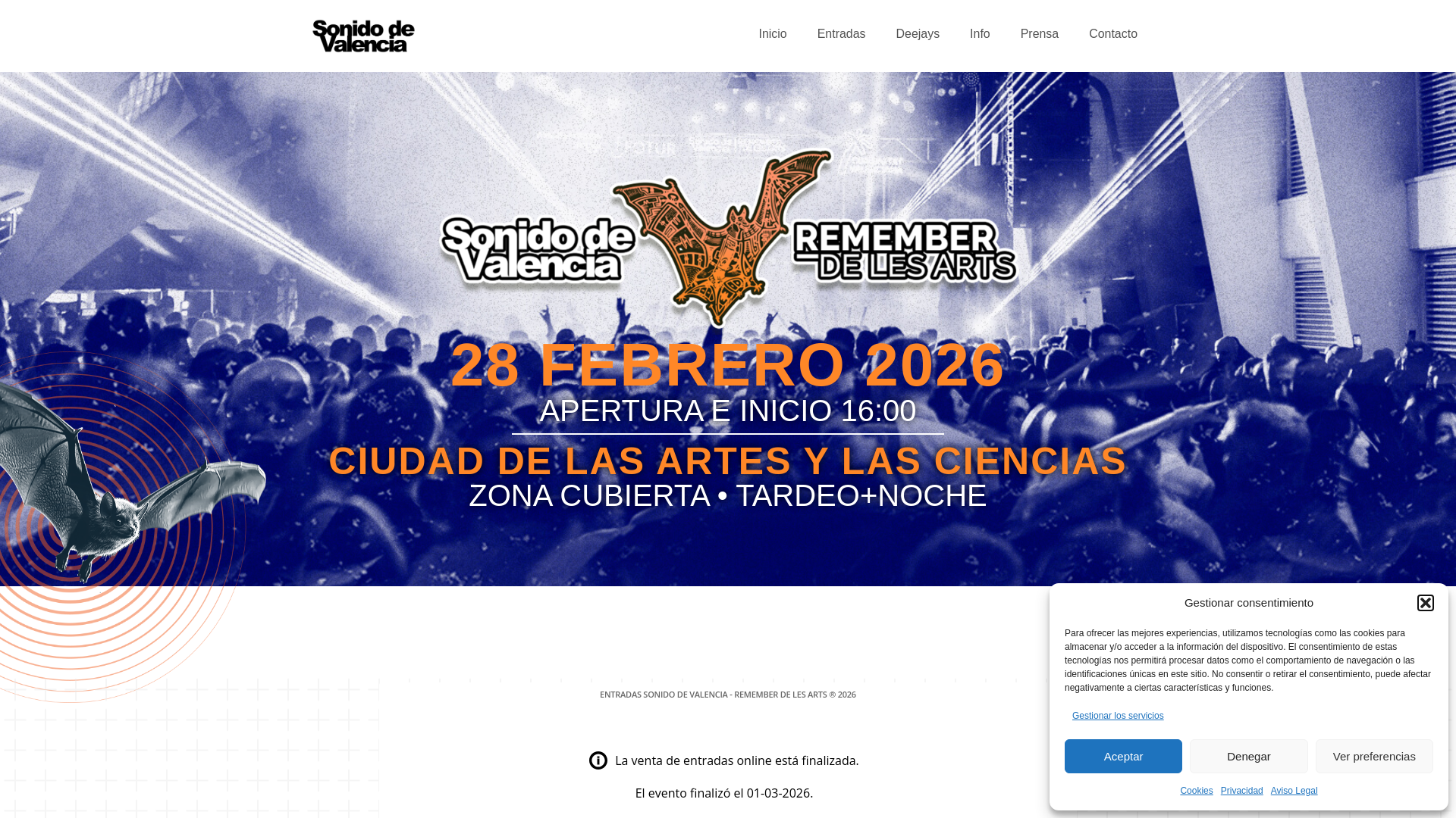 website screenshot of https://rememberdelesarts.es