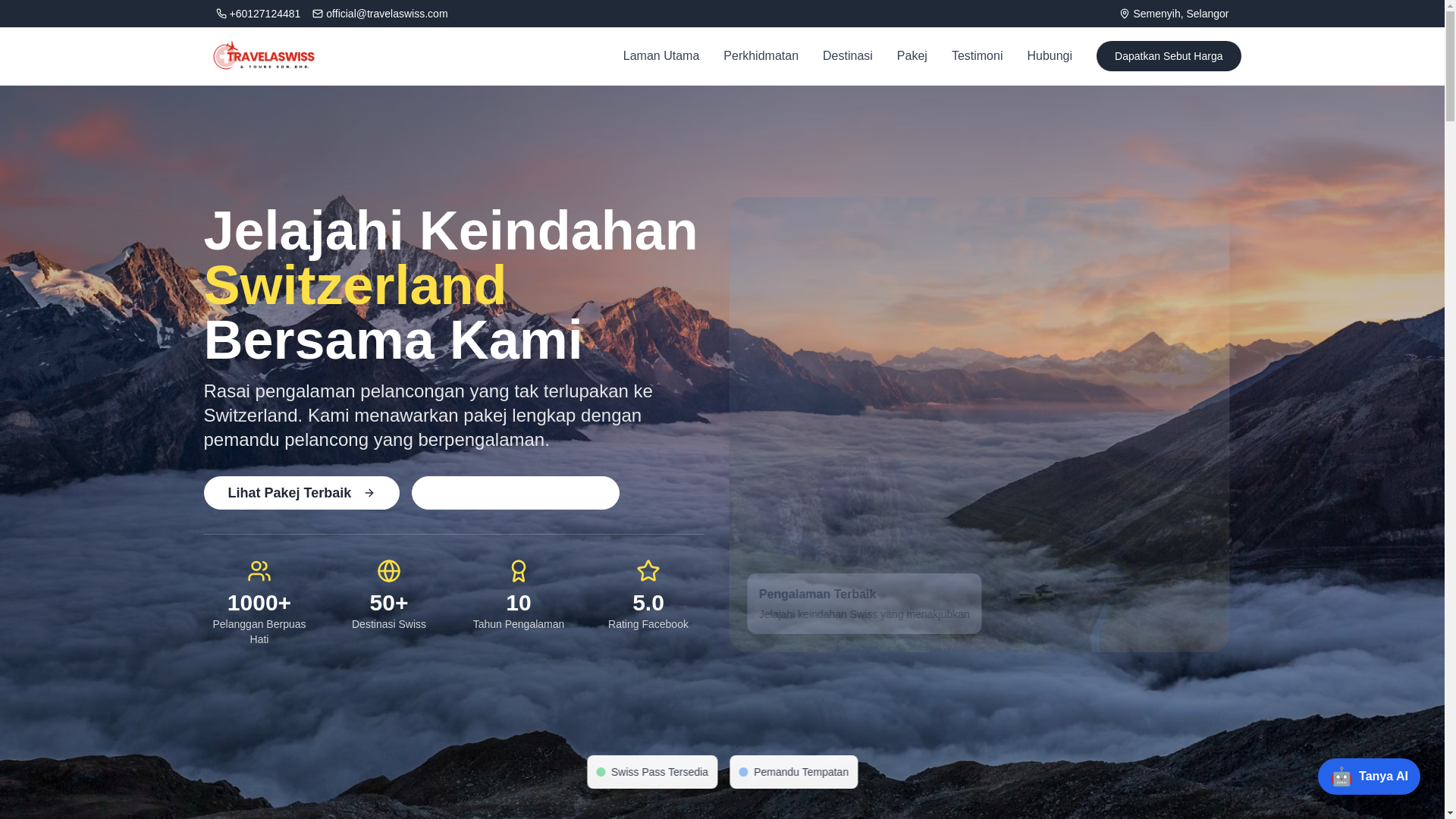 website screenshot of https://travelaswiss-autumn-swiss-landing.pages.dev/