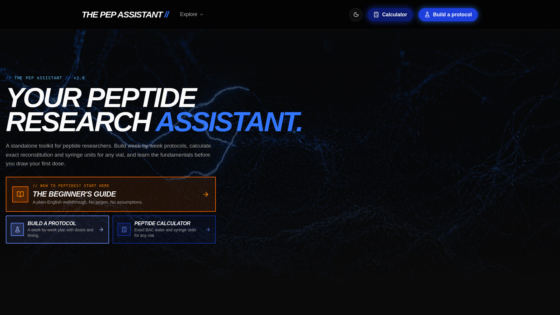 website screenshot of https://thepepassistant.com/