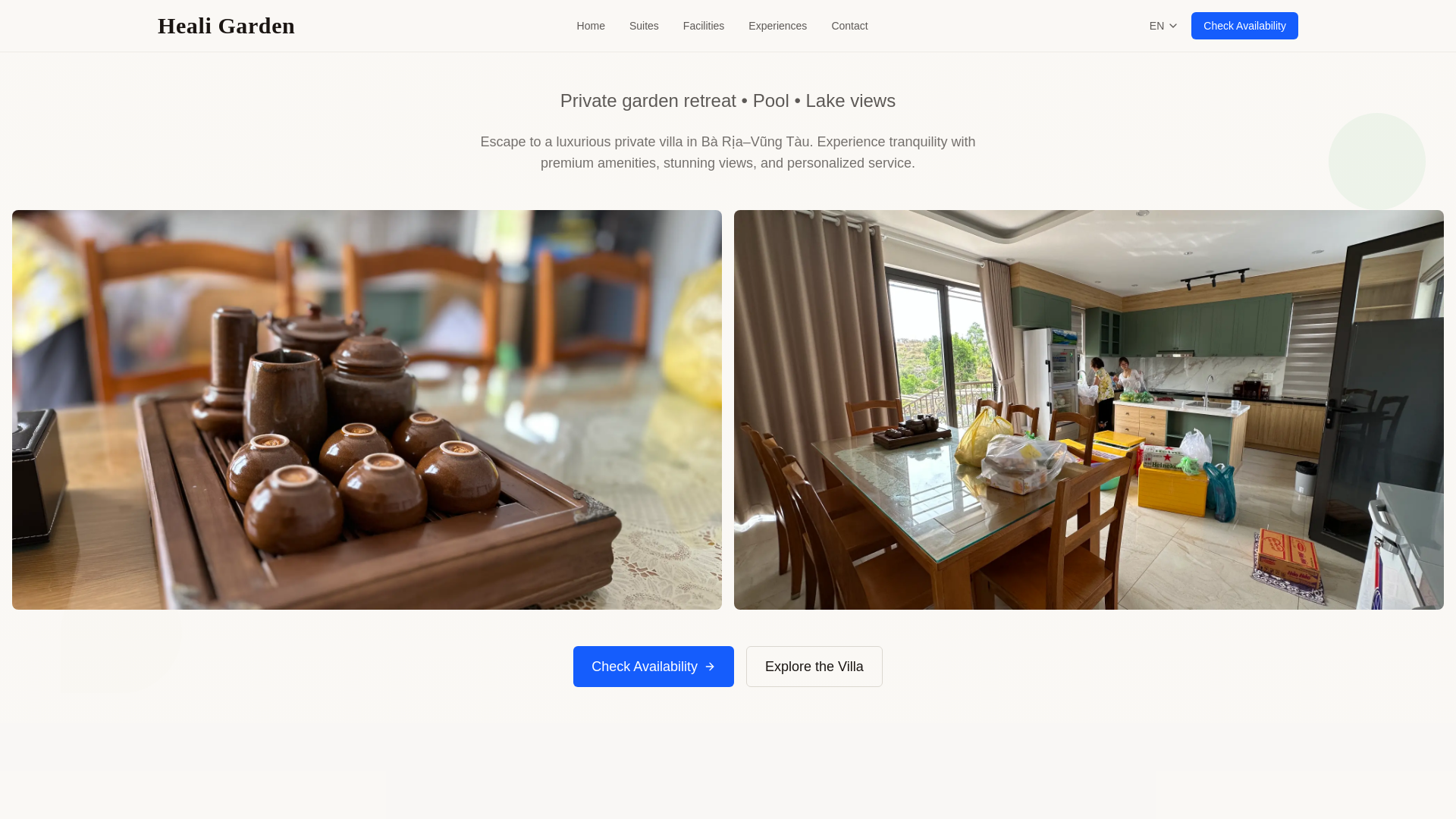 website screenshot of https://healigarden.asia/