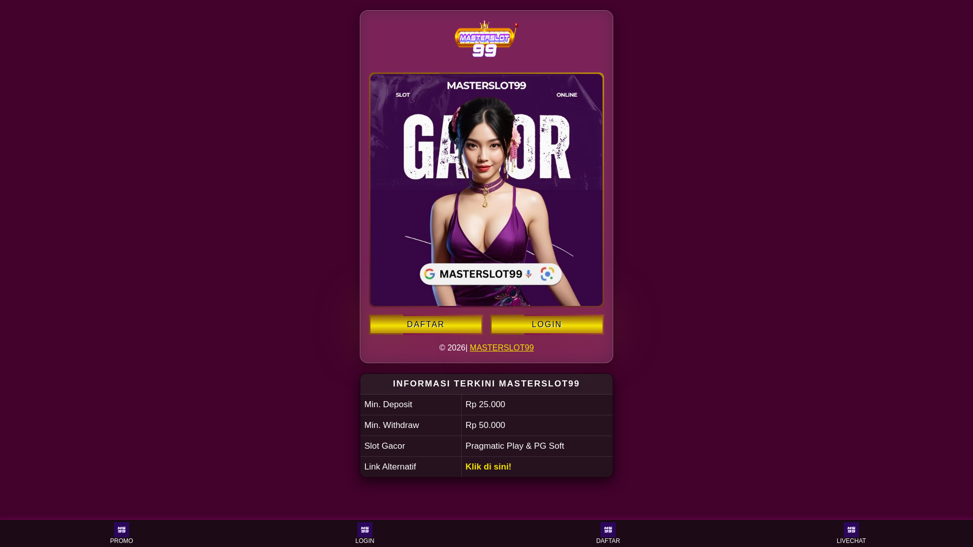website screenshot of https://link-masterslot99.pages.dev/