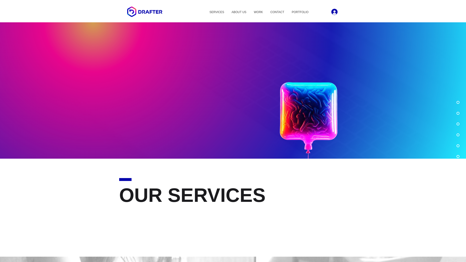 website screenshot of https://drafterfolio.com/