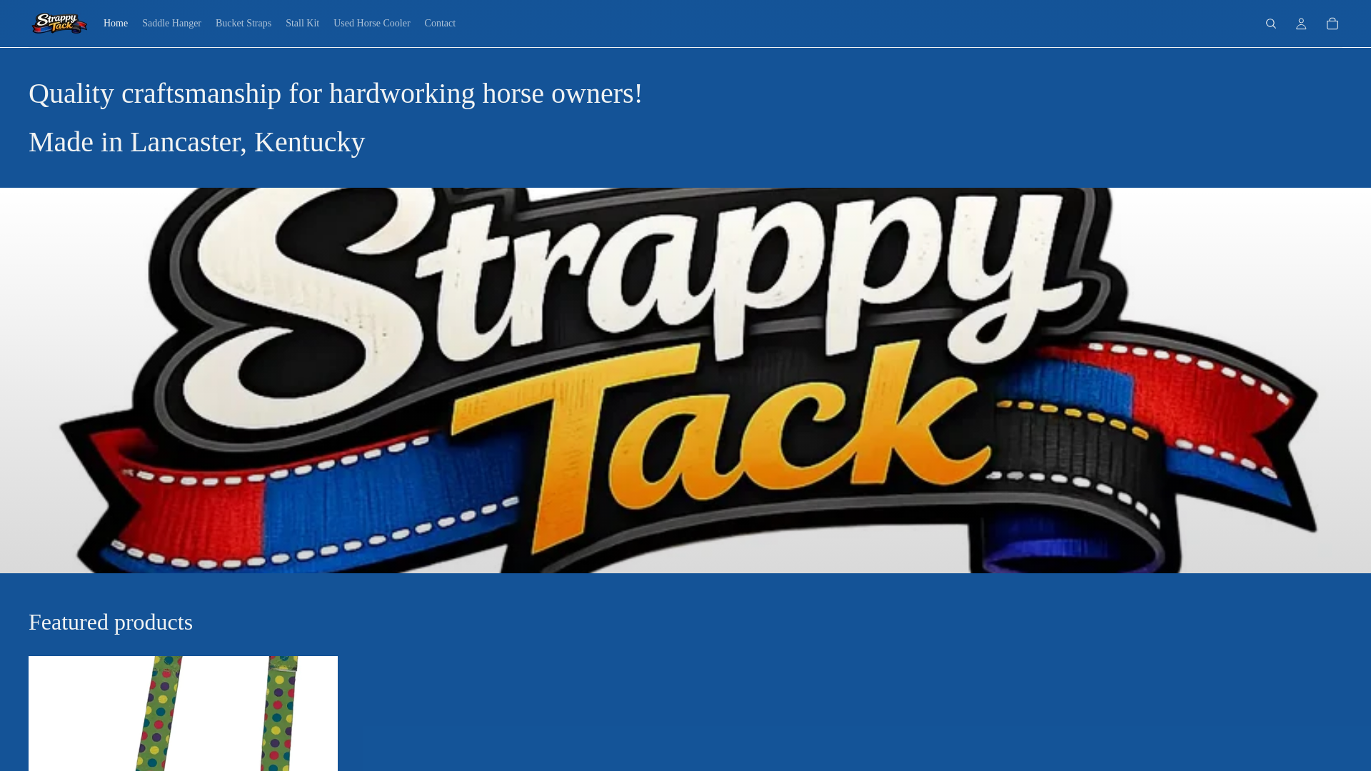 website screenshot of https://strappytack.com/