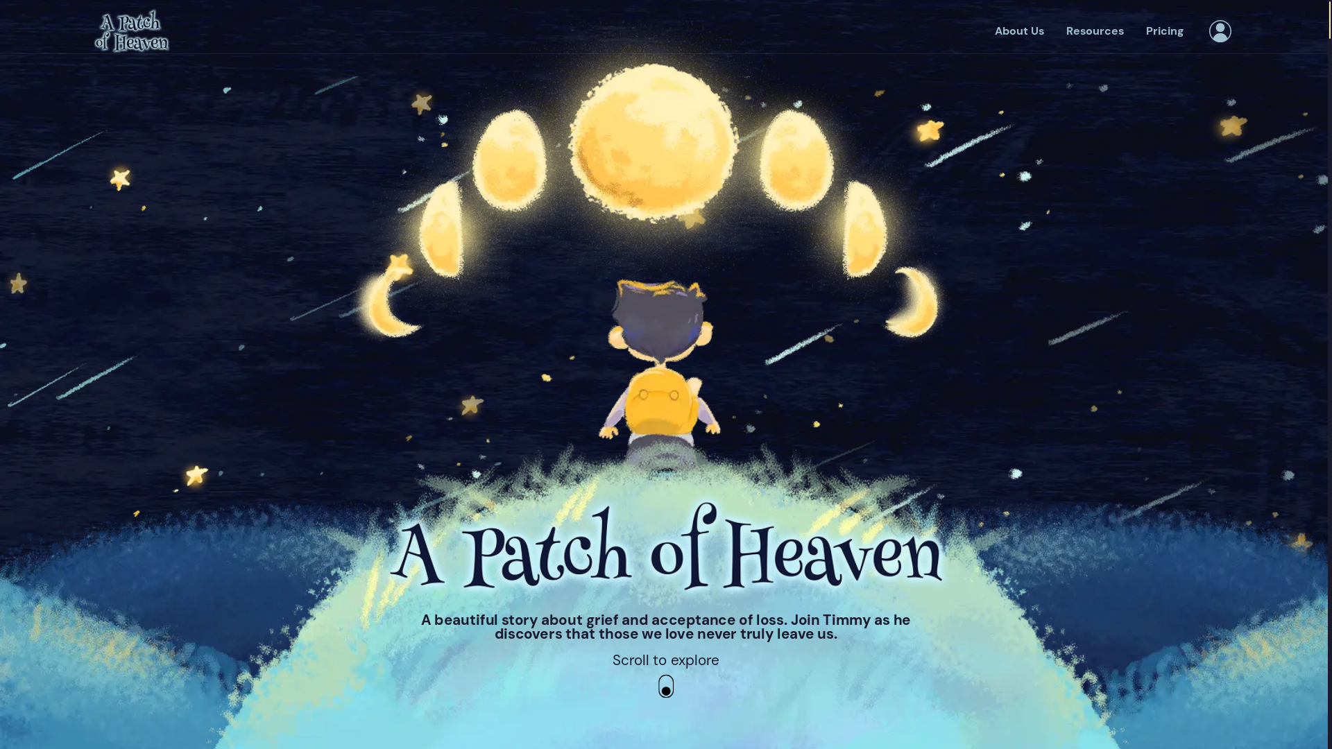 website screenshot of https://patchofheavenbook.pages.dev/